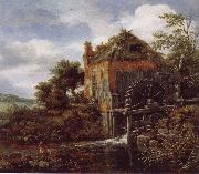 Thatch-Roofedhouse with a water Mill